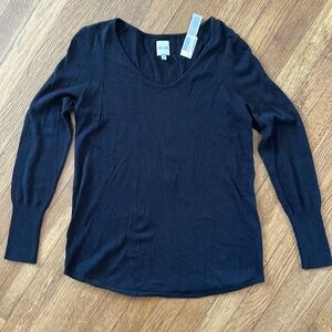 Nic + Zoe oversized black sweater women’s XS